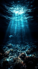 Obraz premium sunset over the river with corrals