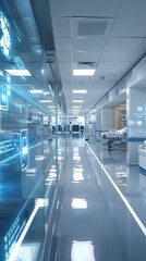 Fototapeta premium Digital Twin Technology Enhances Healthcare Facility and Patient Monitoring