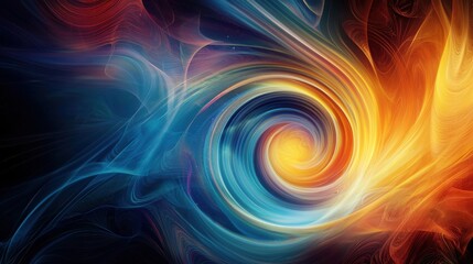 Growth from Chaos: An abstract chaotic swirl of colors and shapes that gradually forms into a structured, glowing figure, symbolizing how growth often emerges from overcoming confusion and challenges