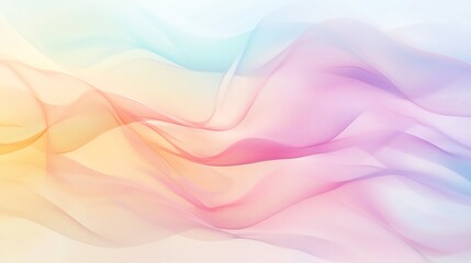 Abstract background with soft, flowing pastel colors.