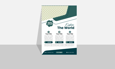 Vector design Travel flyer template