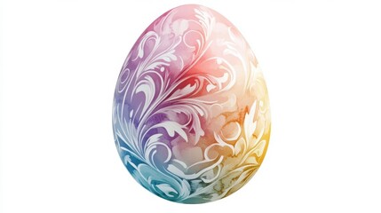 Fototapeta premium Colorful Easter egg with intricate floral patterns, embodying the festive and artistic spirit of the holiday season.