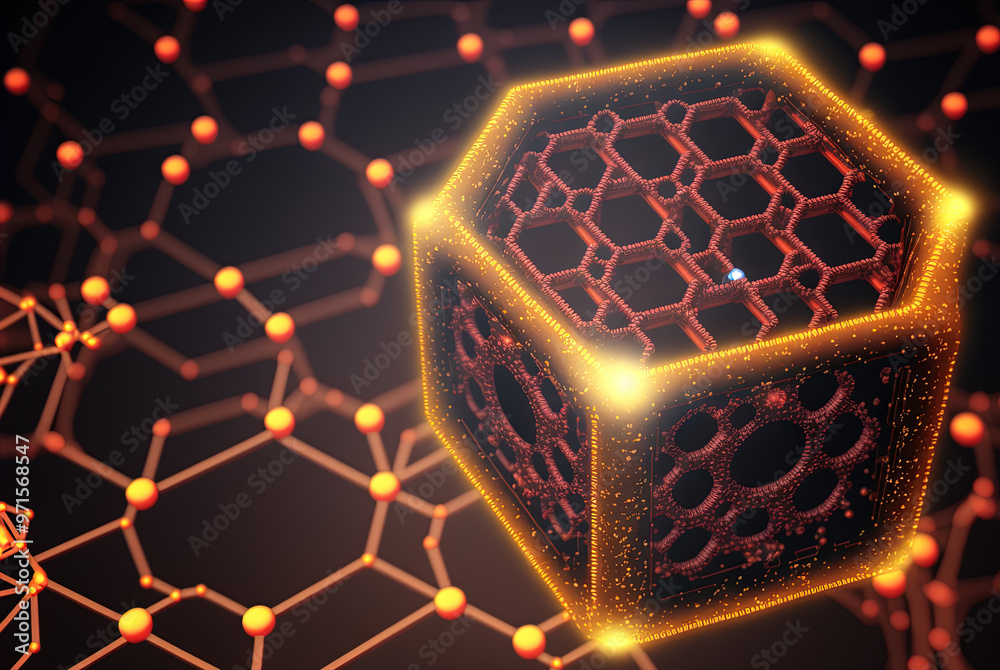 Poster Abstract connection concept with complex technology structure of connected data