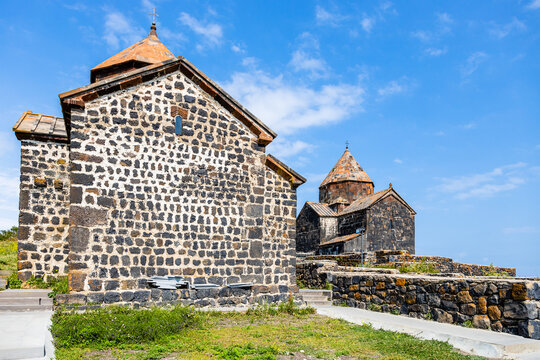 black churches of Sevanavank Monastery, Armenia