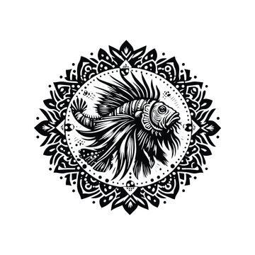 recommend clip art: Lionfish in bohemian
