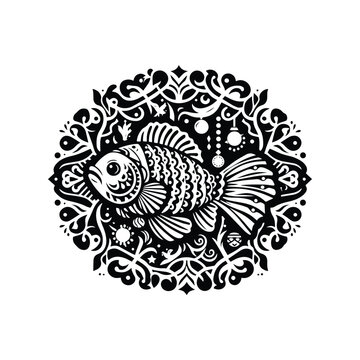 recommend clip art: Mandarinfish in bohemian