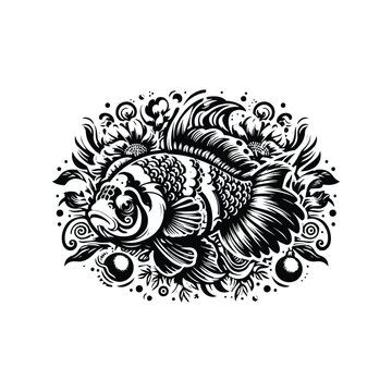recommend clip art: Mandarinfish in bohemian