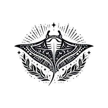 recommend clip art: MantaRay fish in bohemian