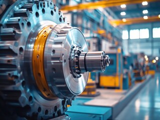 Fototapeta premium Industrial Machine on Factory Floor