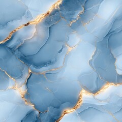 light blue marble with gold veins, creating an elegant and luxurious texture for wall cladding