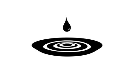 Single drop cookie in the center of a smooth, flat dish, vector illustration art