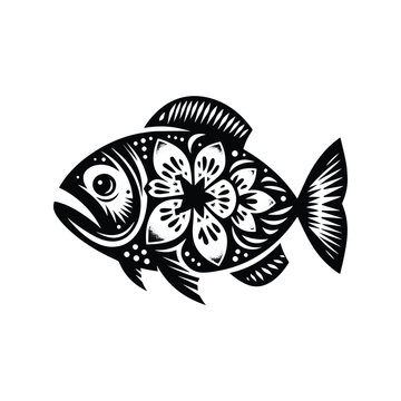 recommend clip art: piranha fish in folk art