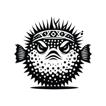 recommend clip art: Pufferfish in bohemian