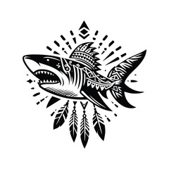 Fototapeta premium Shark fish in bohemian