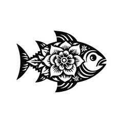 Tuna fish in folk art