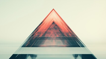 Sharp Pyramid Peak: A towering, abstract pyramid made of blurred lines and shapes, with only the sharp peak of the pyramid glowing brightly