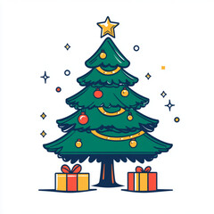 christmas tree and gifts