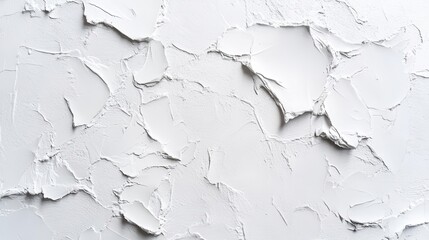 Obraz premium closeup of white textured wall with rough plaster finish creating abstract patterns