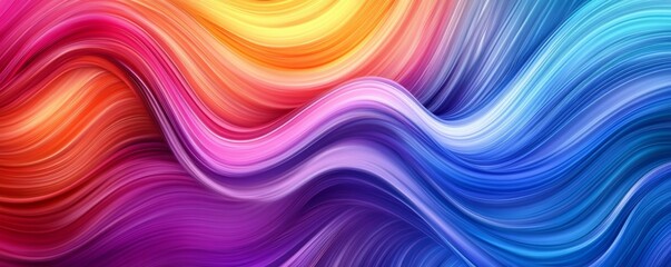 Fototapeta premium Abstract colorful rainbow texture design flowing background