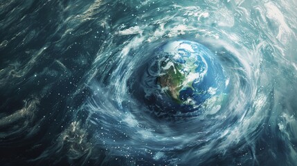 Dynamic and Swirling Visualization of the Earth s Rotating Atmosphere and Oceans
