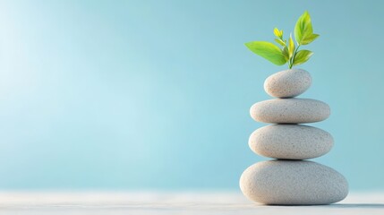 Obraz premium A person setting boundaries and prioritizing self care, maintaining balance between work and personal life.
