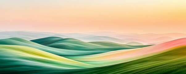 Abstract Hills, Digital Painting, Wavy Lines, Nature, Landscape, Hills, Abstract