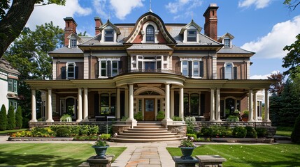 Obraz premium Grand Victorian Mansion with Wrap Around Porch