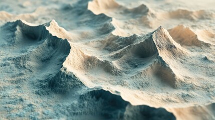 Topographic Height Map with Mountains.