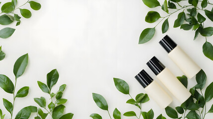 Shampoo and Conditioner on White Background