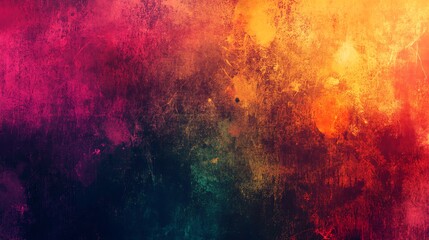 Fototapeta premium A grunge style background with red, orange and teal colors.