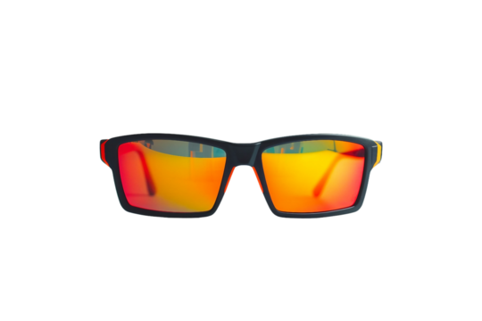 Classic sport sunglasses with a sleek profile and premium lens quality for optimal vision isolated on transparent background