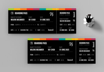 Boarding Pass Event Ticket Layout