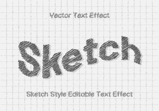 Sketch Text Effect Mockup Layout