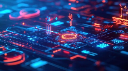 Abstract Futuristic Technology Interface