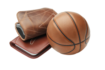 Modern sports wallet with reinforced stitching and durable zippers isolated on transparent background