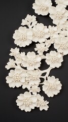 Delicate ice crystals create a beautiful border around a dark surface, showcasing the intricate designs of winter frost in a serene setting