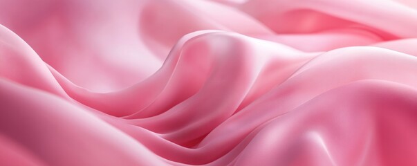 Obraz premium Pink silk fabric flowing creating abstract background