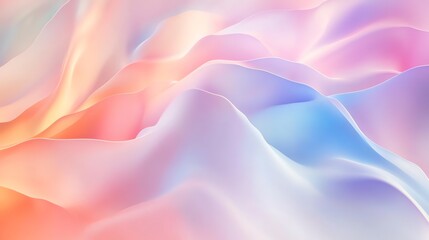 Obraz premium Abstract pastel pink, blue and orange waves.