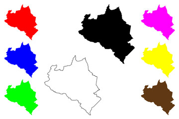 Portuguesa State (Bolivarian Republic of Venezuela, States, Federal Dependencies and Capital District) map vector illustration, scribble sketch Portuguesa map