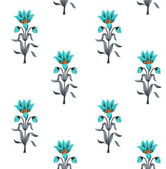 indian boti pattern digital print design allover kurti 
