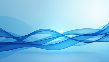 A smooth blue abstract background with intertwining waves and gradient effects, ideal for calming and creative presentations.