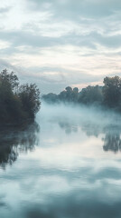 Fototapeta premium fog over the sea