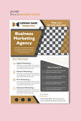 Vertical business flyer template