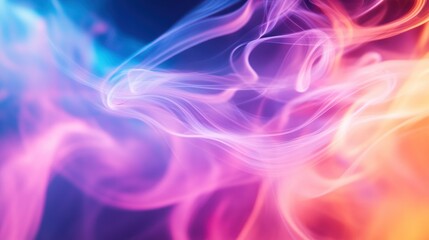 Obraz premium A vibrant swirl of colorful smoke creating an abstract, artistic background.