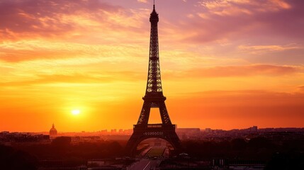 Eiffel Tower at Sunset