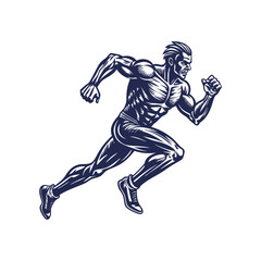  Running man silhouette Clipart isolated vector illustration
