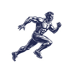  Running man silhouette Clipart isolated vector illustration