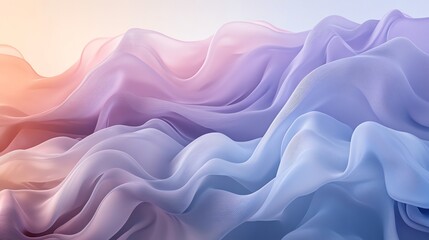 Obraz premium Abstract background of soft, flowing fabric in purple and blue hues.