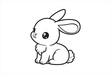 Cute baby bunny outline image 8.eps