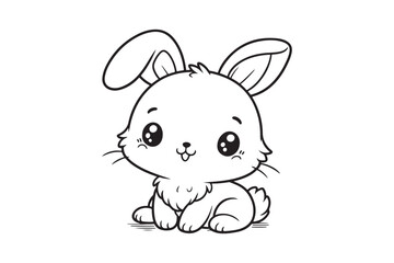 Cute baby bunny outline image 17.eps